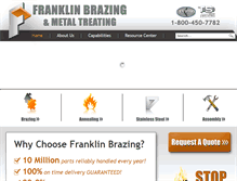 Tablet Screenshot of franklinbrazing.com